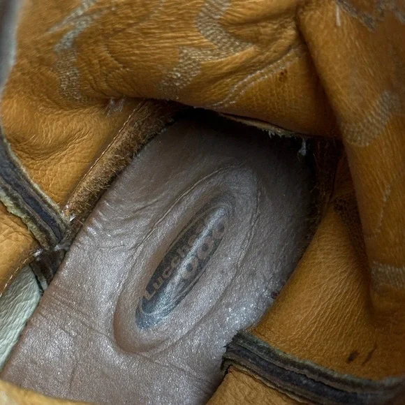 Lucchese 2000 VTG Womens Brown Leather Western Cowboy Boots 6 B USA Made - Picture 9 of 14